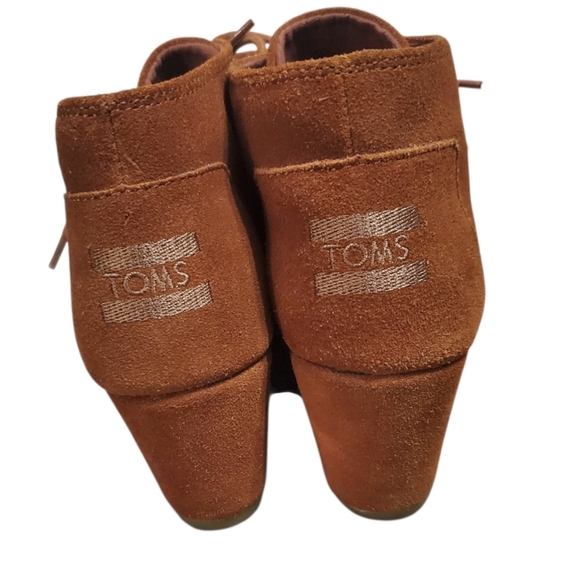 Toms Women's Suede Desert Wedge Booties Fall/Winter W 6 - Picture 5 of 8